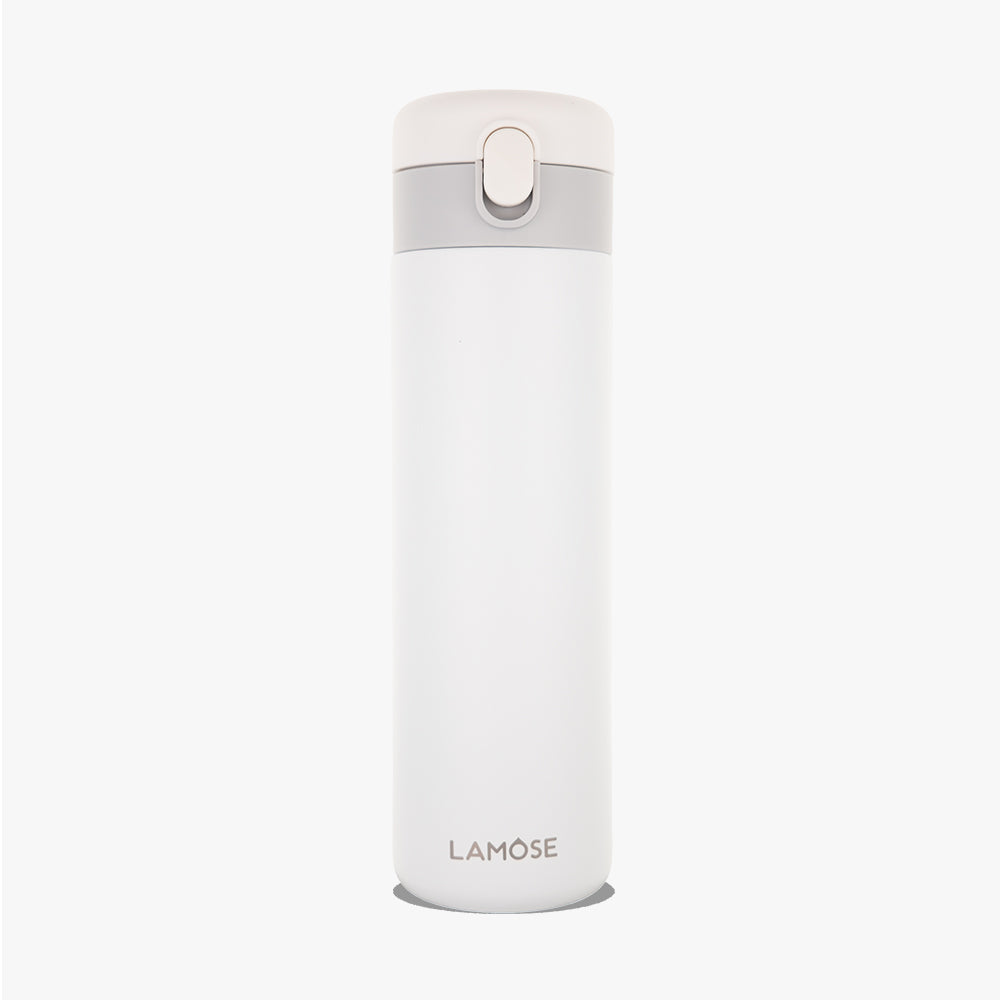 LAMOSE Emerald 16 oz Insulated Travel Tumbler - Keep your drinks at the perfect temperature on the go. #color_snow