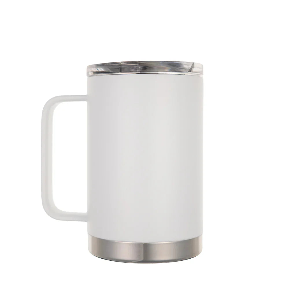 LAMOSE Hudson Pro 20 oz insulated mug with handle and clear lid, ideal for hot and cold beverages.