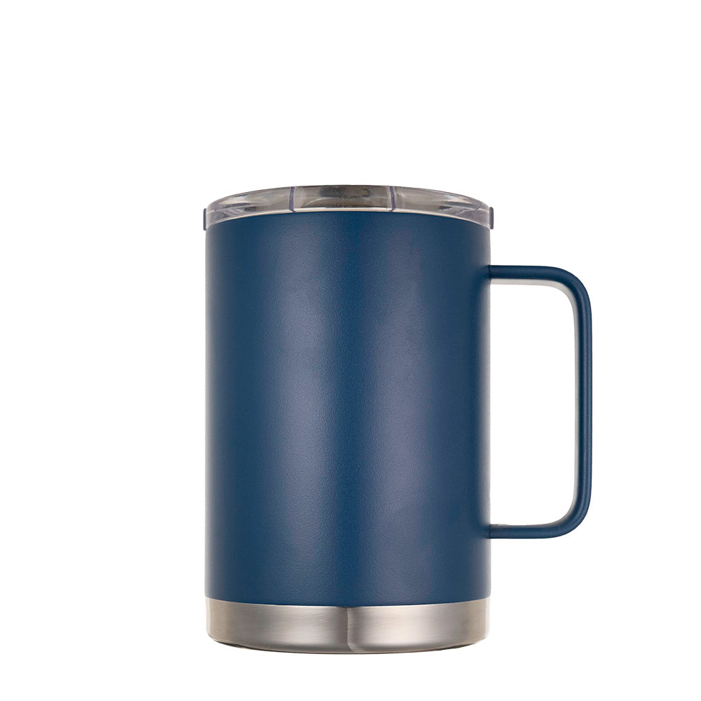 LAMOSE Hudson Pro Max 24 oz insulated mug with handle and leak-proof slider lid, ideal for hot and cold beverages. 