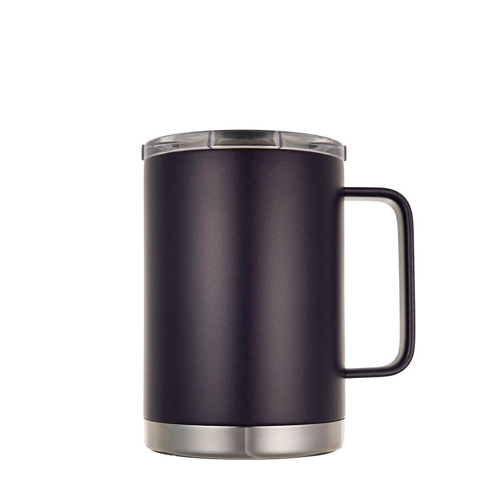 LAMOSE Hudson Pro Max 24 oz insulated mug with handle and leak-proof slider lid, ideal for hot and cold beverages. 