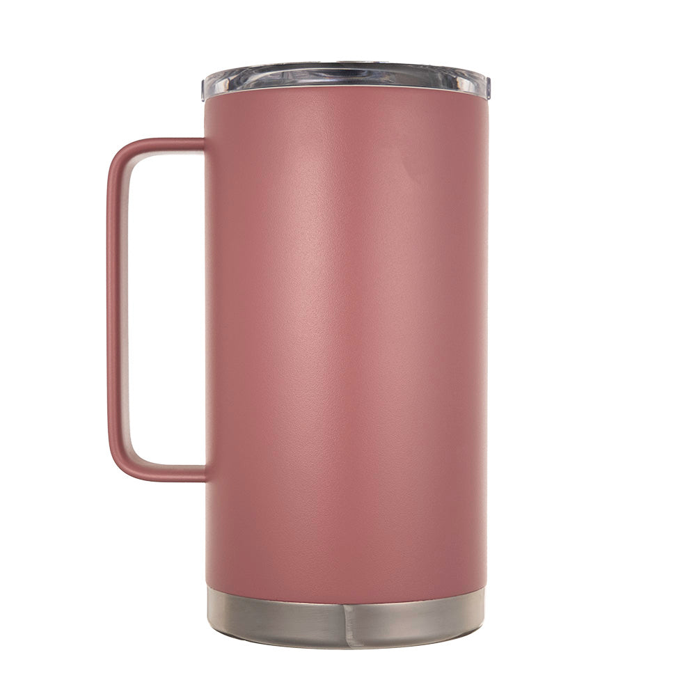   LAMOSE Hudson Pro Max 32 oz insulated mug with handle and leak-proof slider lid, ideal for hot and cold beverages. #color_dusty-pink