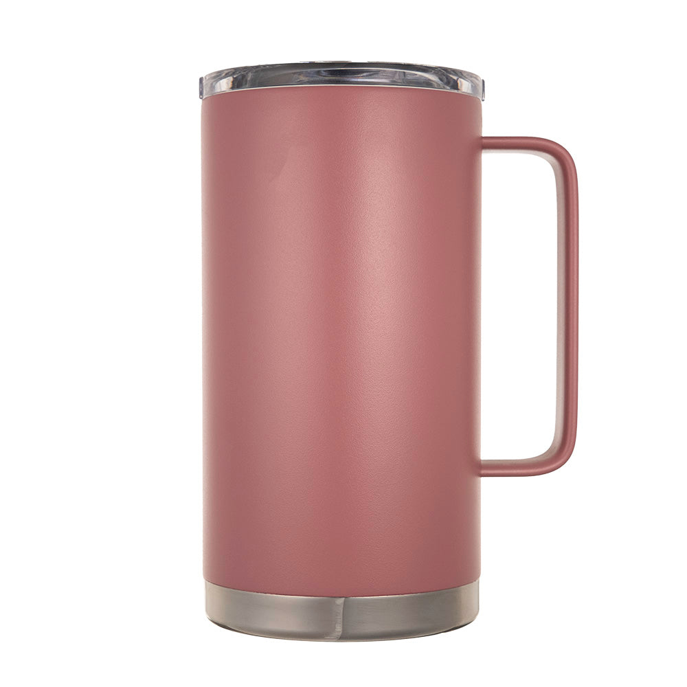   LAMOSE Hudson Pro Max 32 oz insulated mug with handle and leak-proof slider lid, ideal for hot and cold beverages. #color_dusty-pink