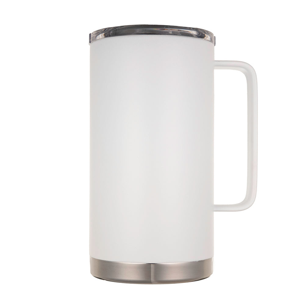   LAMOSE Hudson Pro Max 32 oz insulated mug with handle and leak-proof slider lid, ideal for hot and cold beverages.