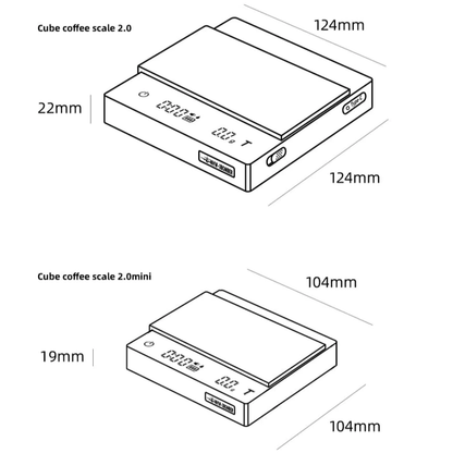 MHW-3BOMBER - Cube Coffee Scale 2.0