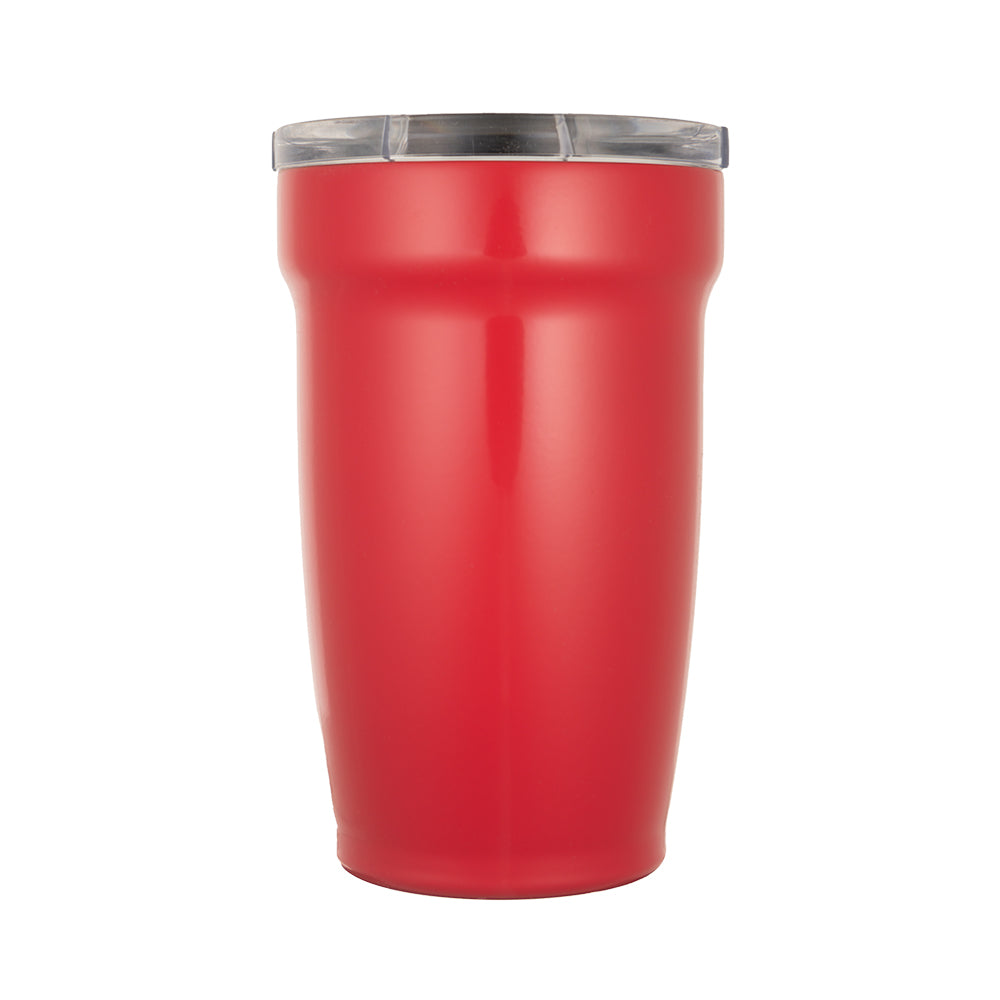 Peyto Pro Enamel 12oz - Royal Red- stainless steel tumbler with enamel-coated interior, cupholder-friendly design, and splash-proof sliding lid, perfect for on-the-go lifestyles. 