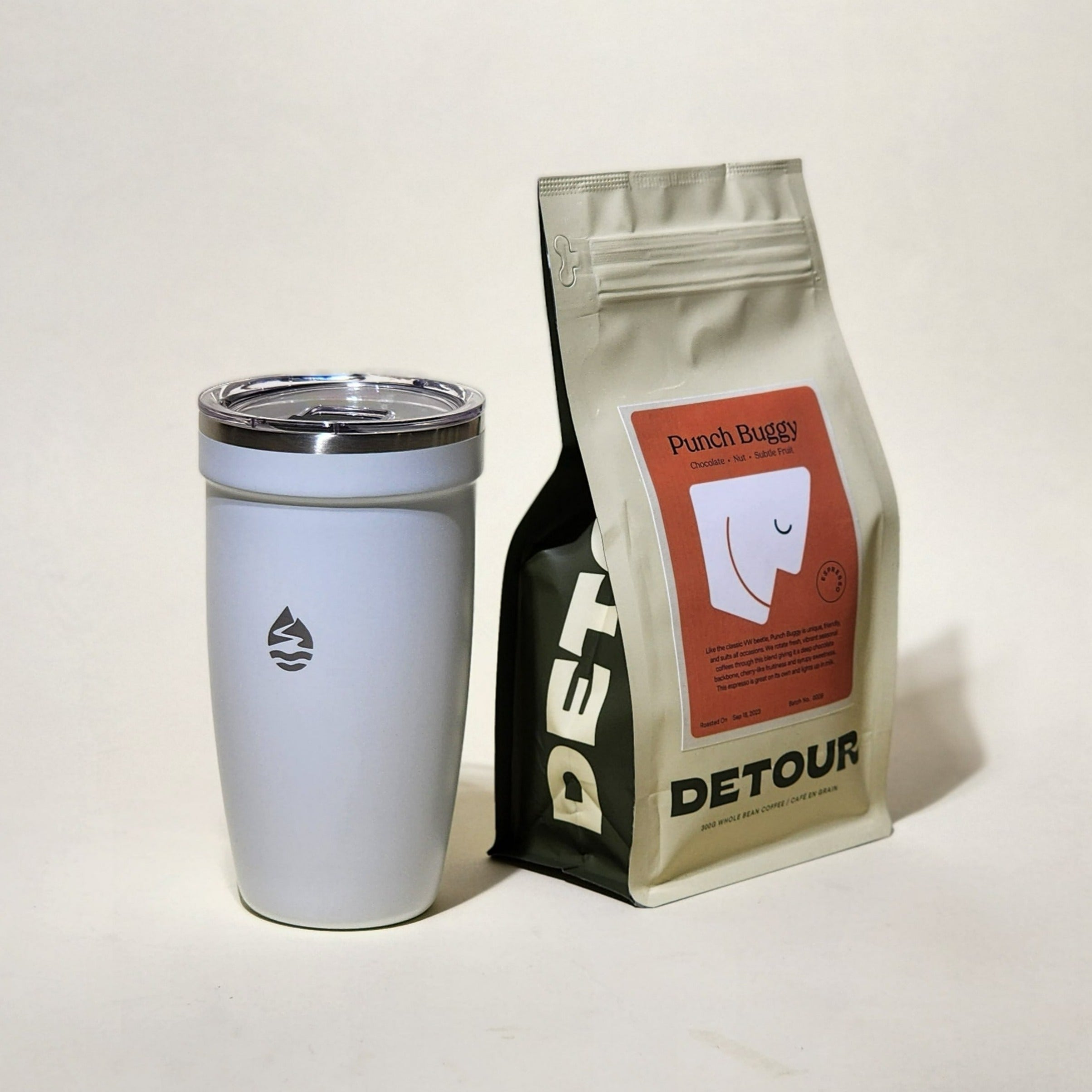 Detour Coffee Roaster Punch Buggy Espresso - Chocolate, Hazelnut, Cherry Tasting Profile - Espresso Balanced Coffee Style - Brazil + Central American Origin - Learn More on Our Website