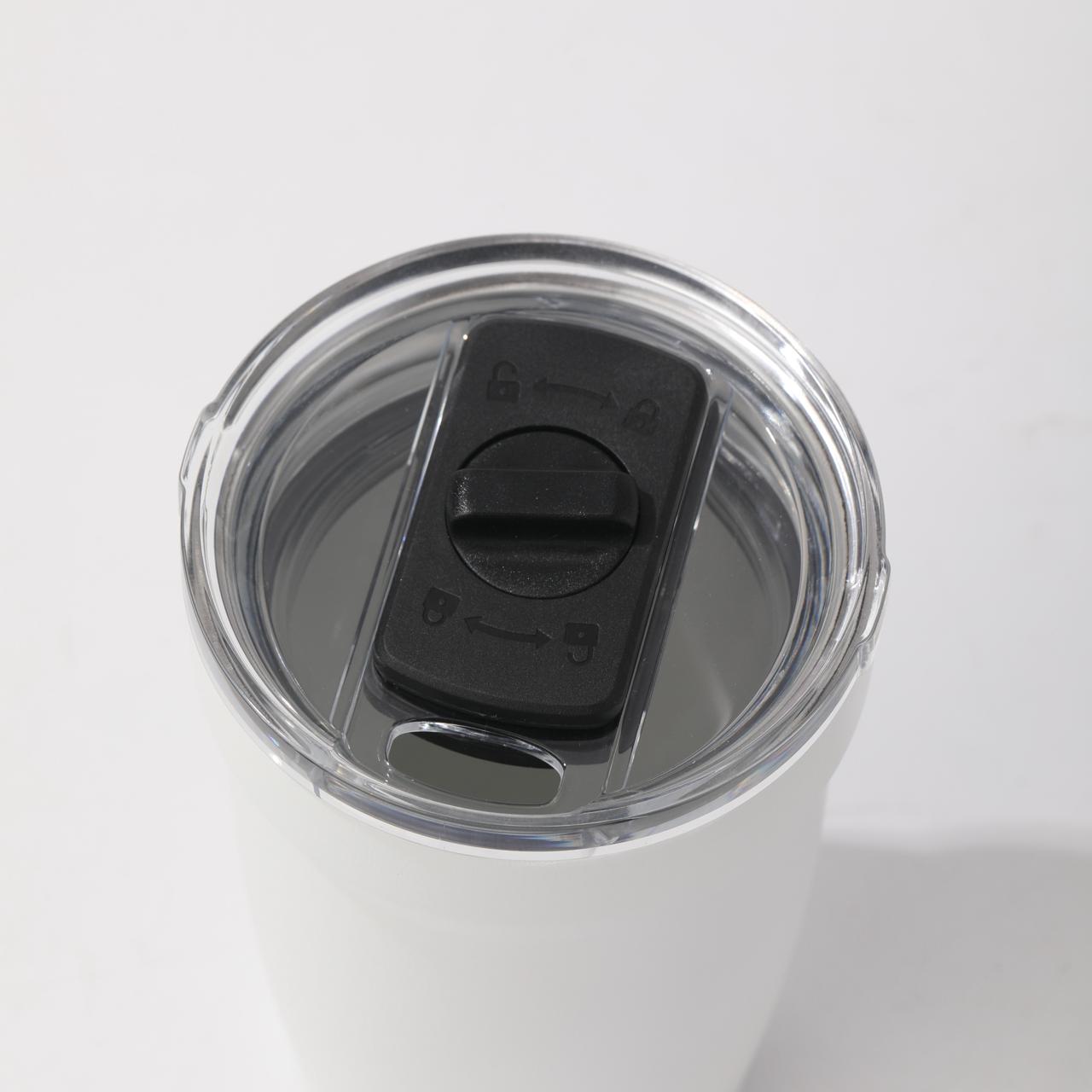 Peyto Pro Enamel 12oz - snow - stainless steel tumbler with enamel-coated interior, cupholder-friendly design, and splash-proof sliding lid, perfect for on-the-go lifestyles. 