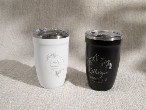LAMOSE Personalized Insulated tumbler with engraved images and text for wedding souvenirs, ideal for hot and cold beverages, perfect for gift giving.